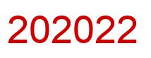 Number 202022 red image