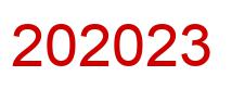 Zahl 202023 rot Bild