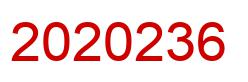 Number 2020236 red image