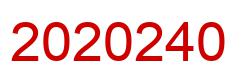 Número 2020240 imagen rojo