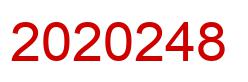Zahl 2020248 rot Bild