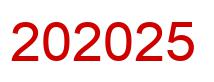 Number 202025 red image