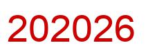 Number 202026 red image