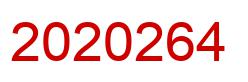 Zahl 2020264 rot Bild