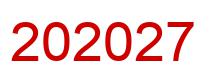 Número 202027 imagen rojo