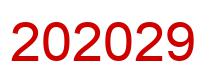 Number 202029 red image
