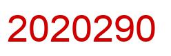 Number 2020290 red image