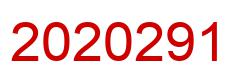 Number 2020291 red image