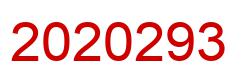 Number 2020293 red image