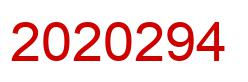 Number 2020294 red image