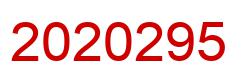 Number 2020295 red image