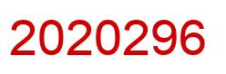 Zahl 2020296 rot Bild