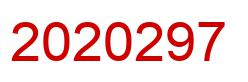 Número 2020297 imagen rojo