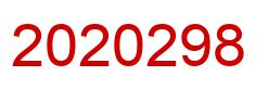 Number 2020298 red image