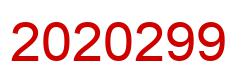 Number 2020299 red image