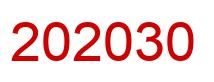 Number 202030 red image