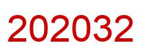 Number 202032 red image