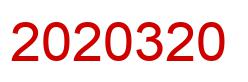 Zahl 2020320 rot Bild