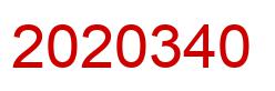 Número 2020340 imagen rojo