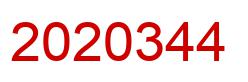 Número 2020344 imagen rojo