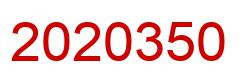 Number 2020350 red image