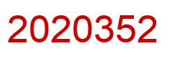 Zahl 2020352 rot Bild