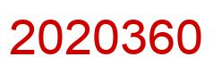 Zahl 2020360 rot Bild