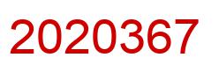 Number 2020367 red image
