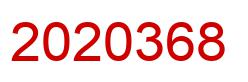Zahl 2020368 rot Bild