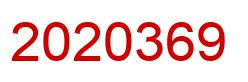 Number 2020369 red image
