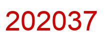 Zahl 202037 rot Bild