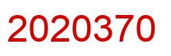 Number 2020370 red image