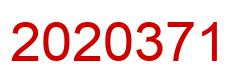 Number 2020371 red image