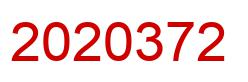 Number 2020372 red image