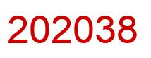 Number 202038 red image
