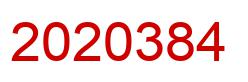 Number 2020384 red image