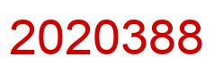 Number 2020388 red image
