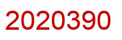 Number 2020390 red image