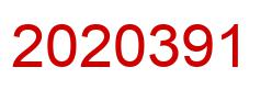 Number 2020391 red image