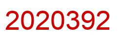 Zahl 2020392 rot Bild