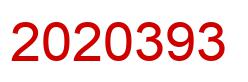Number 2020393 red image
