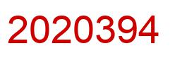 Number 2020394 red image