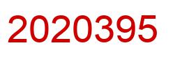 Number 2020395 red image