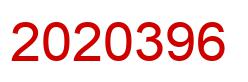 Number 2020396 red image