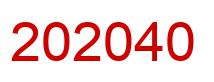 Número 202040 imagen rojo