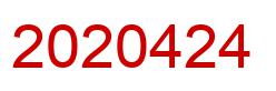 Number 2020424 red image