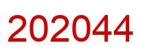 Number 202044 red image