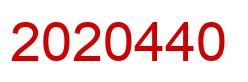 Number 2020440 red image