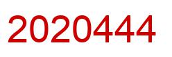 Number 2020444 red image