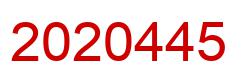Number 2020445 red image